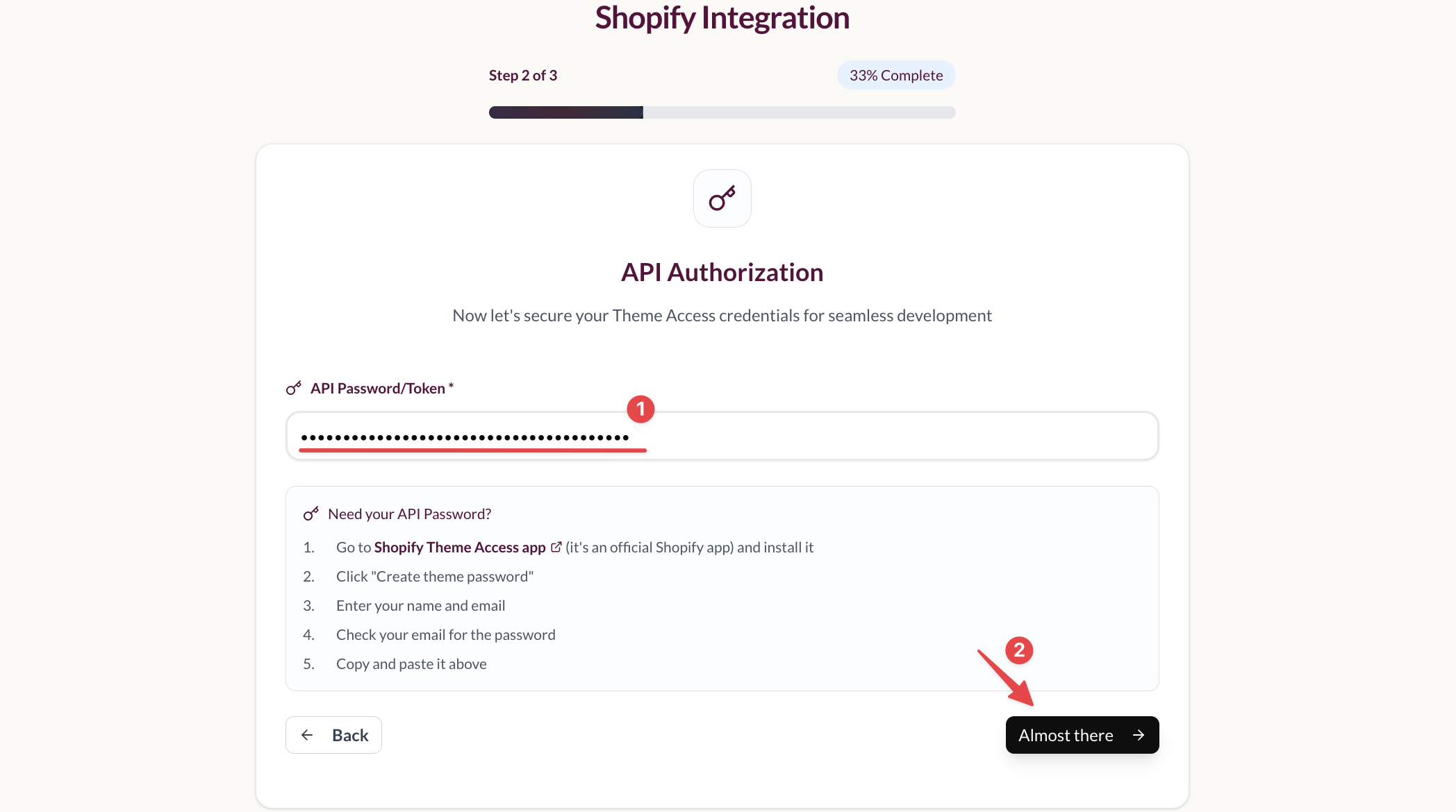 EcomCoder Setup Form - Step 2